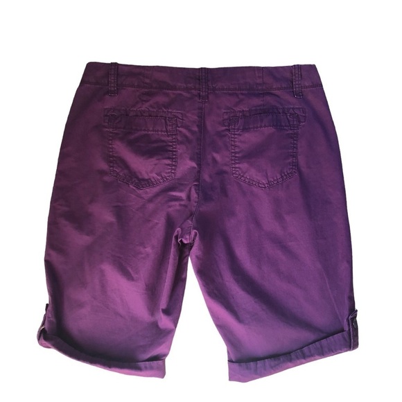 Eddie Bauer Bermuda Tab Cuffed Short Sz. 4 Drawstring Waist 100% Cotton Outdoors - Picture 3 of 4